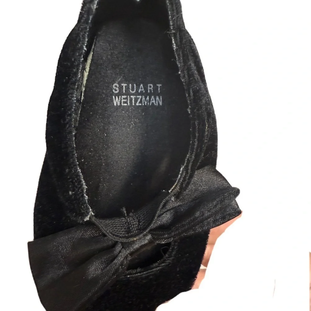 Stuart Weitzman Black Velvet Baby Shoes